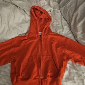 Aritzia Vibrant Orange Sweatfleece Hoodie